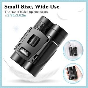 8x21 Mini Compact Pocket Binoculars, Lightweight Foldable Easy Focus Small